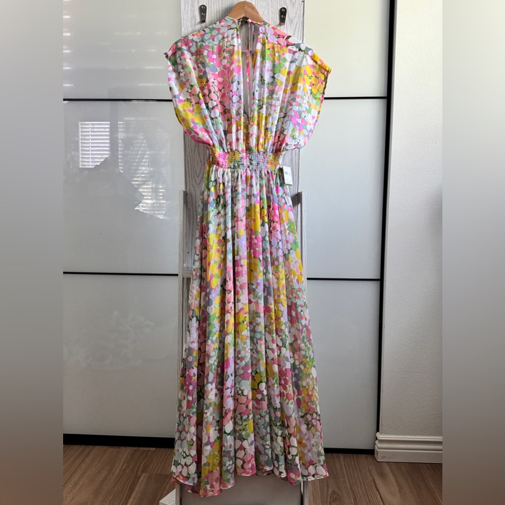 Kate Spade Colorful Floral Dots Beach Cover Up  MIDI Dress - Picture 2 of 11